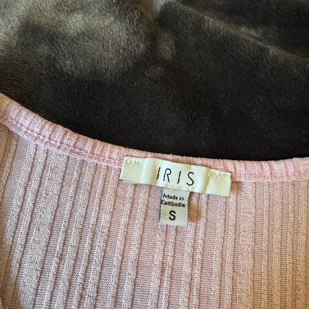 Pink Ribbed Wrap Top - Picture 5 of 5